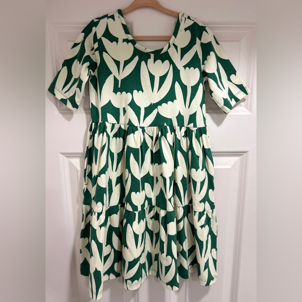 New Hanna Andersson Tiered Skater Dress